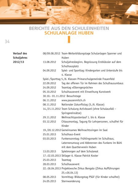 jahresbericht und rechnung psg 2012 - Schulen Frauenfeld