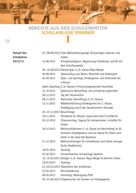 jahresbericht und rechnung psg 2012 - Schulen Frauenfeld