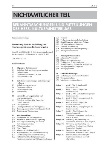 FOS Verordnung vom 23-11-2011 - Technische UniversitÃƒÂ¤t Darmstadt