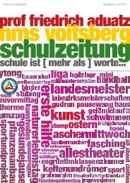 Schulzeitung - nms Voitsberg - Ausgabe 6