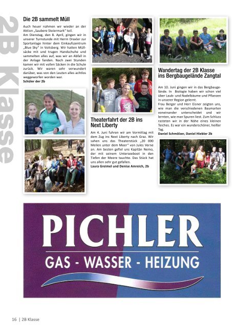 Schulzeitung - nms Voitsberg - Ausgabe 6