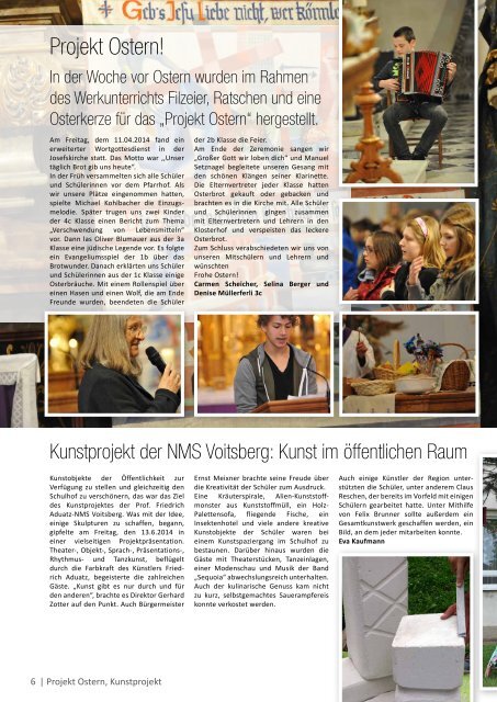 Schulzeitung - nms Voitsberg - Ausgabe 6