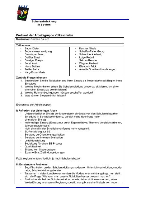 Staatsinstitut Ansbach Abt - Schulentwicklung in Bayern