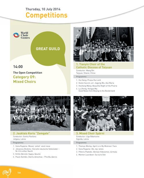 World Choir Games 2014 - Programme