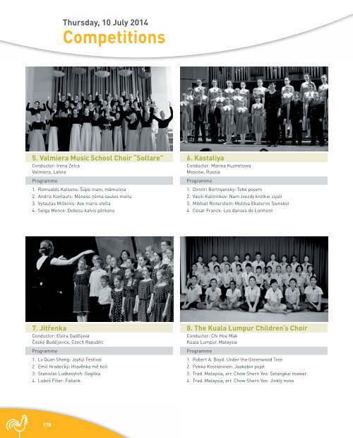 World Choir Games 2014 - Programme