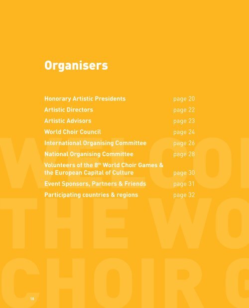 World Choir Games 2014 - Programme