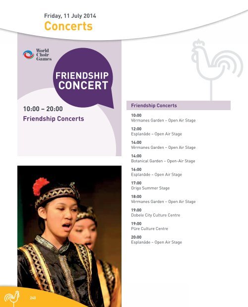 World Choir Games 2014 - Programme