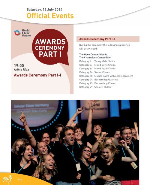 World Choir Games 2014 - Programme