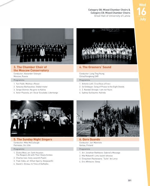 World Choir Games 2014 - Programme