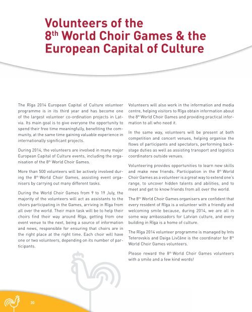 World Choir Games 2014 - Programme