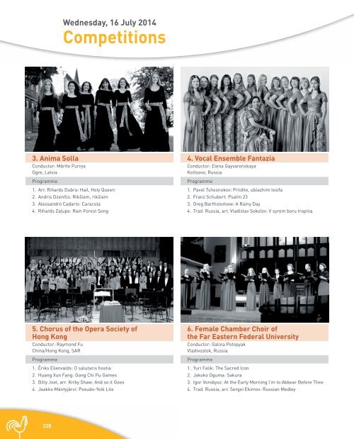 World Choir Games 2014 - Programme