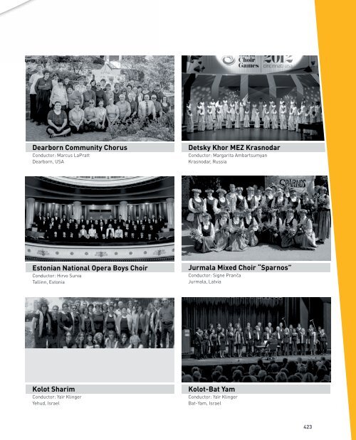 World Choir Games 2014 - Programme