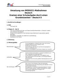 Modus 21 MaÃŸnahme im Fach Deutsch - Schulentwicklung in Bayern