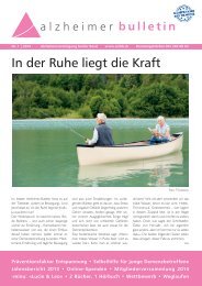 In der Ruhe liegt die Kraft - Alzheimer-Bulletin 1/2014