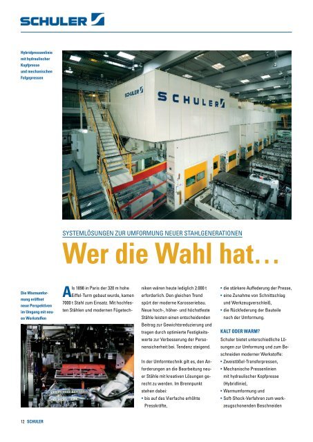 Tec Trends, Oktober 2006 - Schuler AG