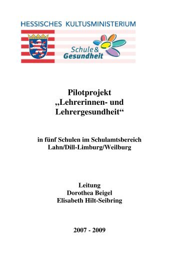 Lehrerinnen- und Lehrergesundheit - Schule & Gesundheit - Hessen