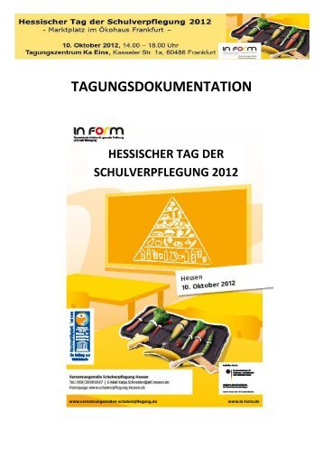 Dokumentation Tagung Frankfurt - Schule & Gesundheit - Hessen