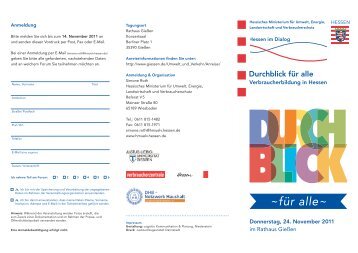 Fachtagung Durchblick fÃƒÂ¼r alle - Blog Verbraucherbildung