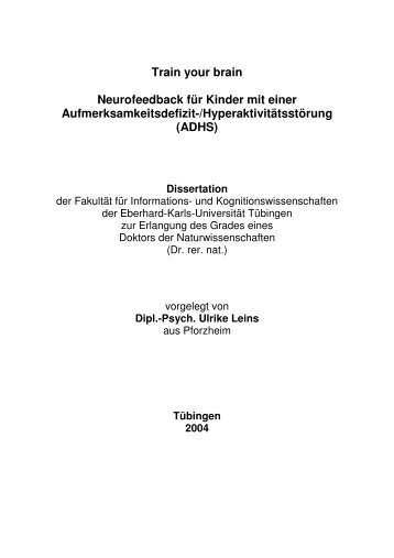 Train your brain - UniversitÃƒÂ¤t TÃƒÂ¼bingen