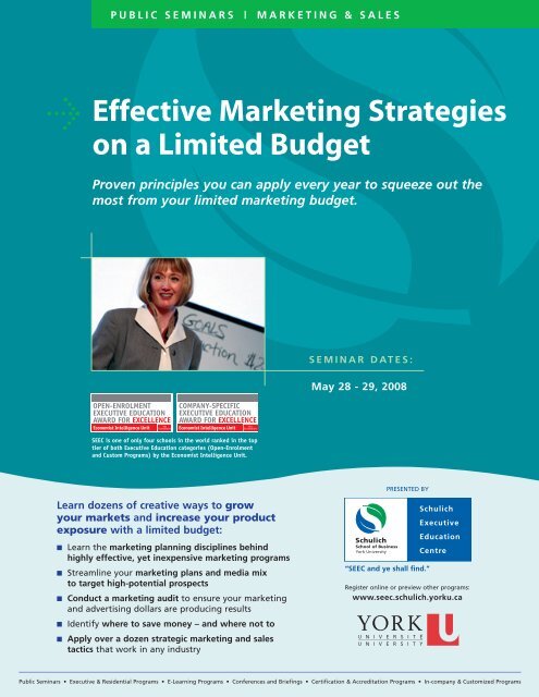 Effective Marketing Strategies on a Limited Budget - Schulich School ...
