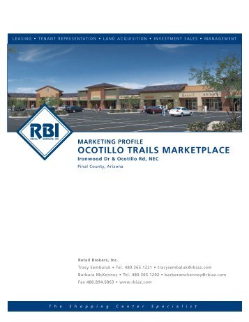 marketing profile ocotillo trails marketplace - LoopNet