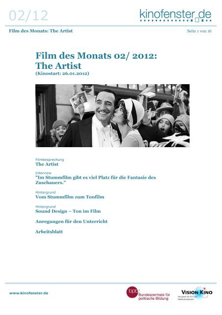 Film des Monats 02/ 2012: The Artist - SCHULKINO.at