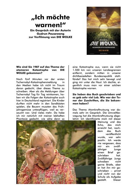 Interview mit Gudrun Pausewang