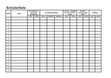 SchÃ¼lerliste