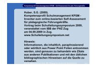 Kompetenzprofil Schulmanagement KPSM - Schulleitungssymposium