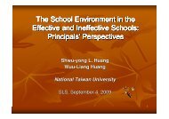 The School Environment in the Effective and Ineffective Schools ...
