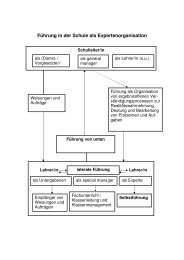 FÃƒÂ¼hrung in der Schule als Expertenorganisation