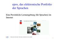 epos, das elektronische Portfolio der Sprachen