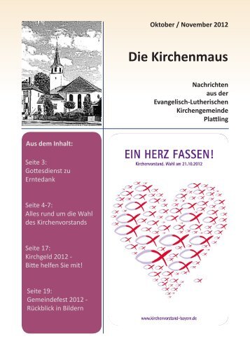 Die Kirchenmaus - Evangelische Kirchengemeinde Plattling