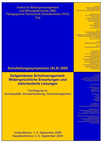 Schulleitungssymposium (SLS) 2009 ZeitgemÃƒÂ¤sses ...