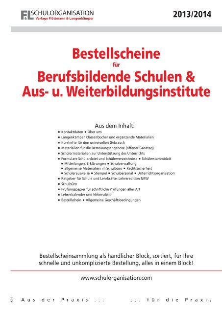 u. Weiterbildungsinstitute - F&L Schulorganisation GmbH &