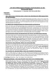 â€ž10 Jahre Bildungspsychologie und Evaluation ... - schulpartner.info