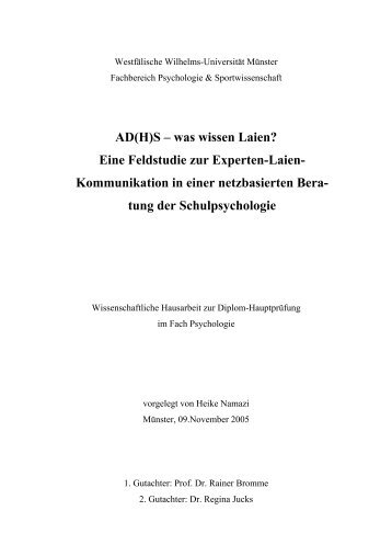 Heike Namazi: AD(H)S - Schulpsychologie