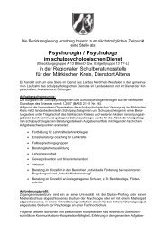 Psychologin / Psychologe im ... - Schulpsychologie