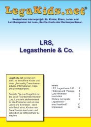 LRS, Legasthenie & Co. - Schule