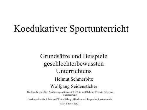 Koedukativer Sportunterricht - Schulsport-NRW
