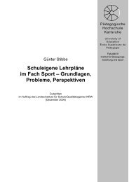 Ein Gutachten von GÃ¼nter Stibbe (PH Karlsruhe) - Schulsport-NRW