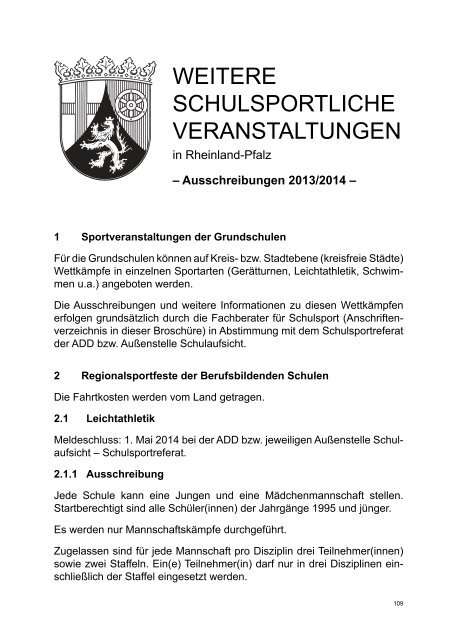 SchulsportbroschÃ¼re - Schulsport in Rheinland-Pfalz