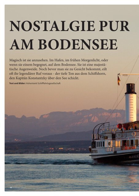 Bodensee Edition - Ausgabe 1 2014