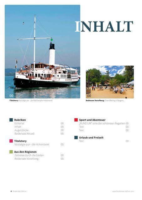 Bodensee Edition - Ausgabe 1 2014