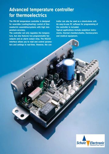 Optional TEC-Controller for peltier heat sink - Schulz Electronic GmbH