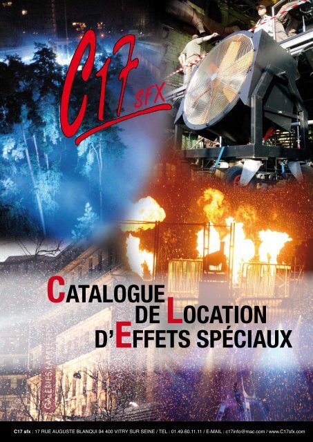 Catalogue de loCation d'effets spéCiaux - C17 sfx