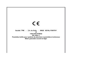 SociÃ©tÃ© TPM - Z.A. du Guily - 56920 NOYAL PONTIVY ... - Perin & Cie