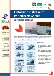 Linteaux / PrÃ©linteaux et Seuils de Garage - Perin & Cie