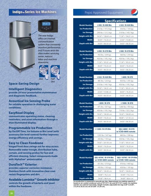 Global Pepsi Brochure - Manitowoc Beverage Systems