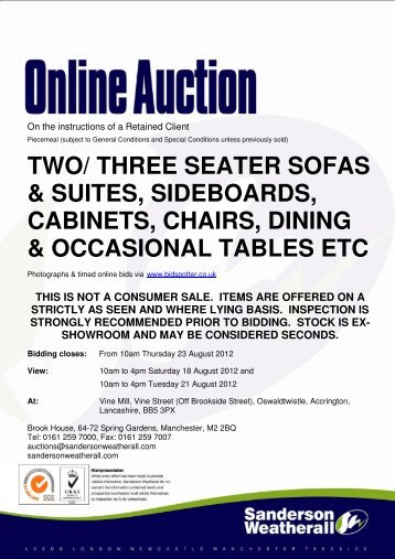 to download a copy of the Online Auction catalogue - Sanderson ...